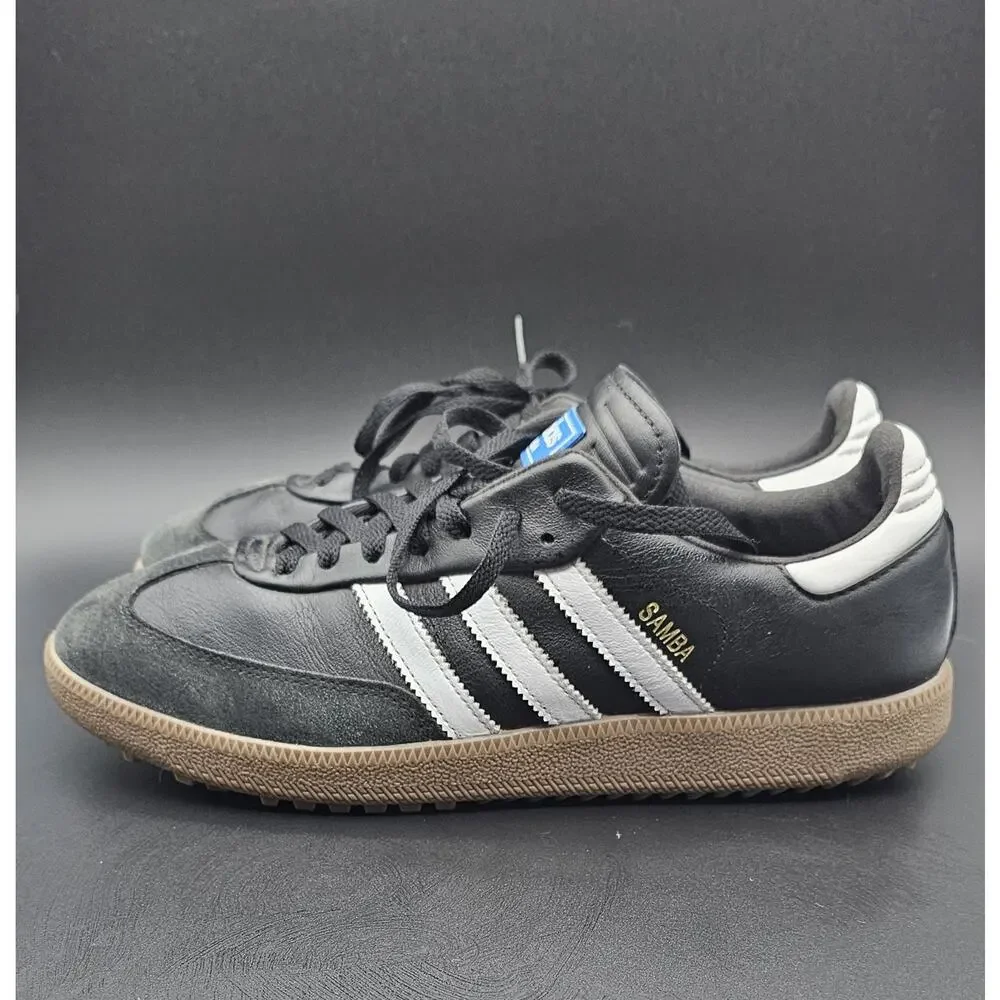 Adidas Samba Spikeless Golf Shoes Mens Size 10 Black White Gum Sneakers